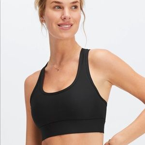 Fabletics On The‎ Go Black Medium Impact Racerback Sports Bra M